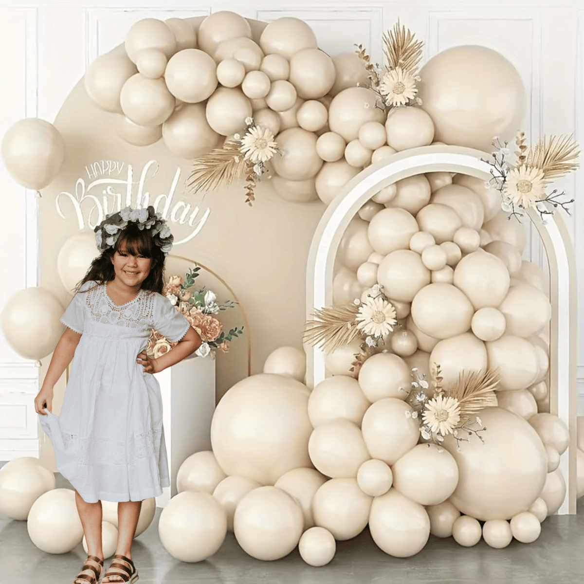 Arche De Ballon Beige