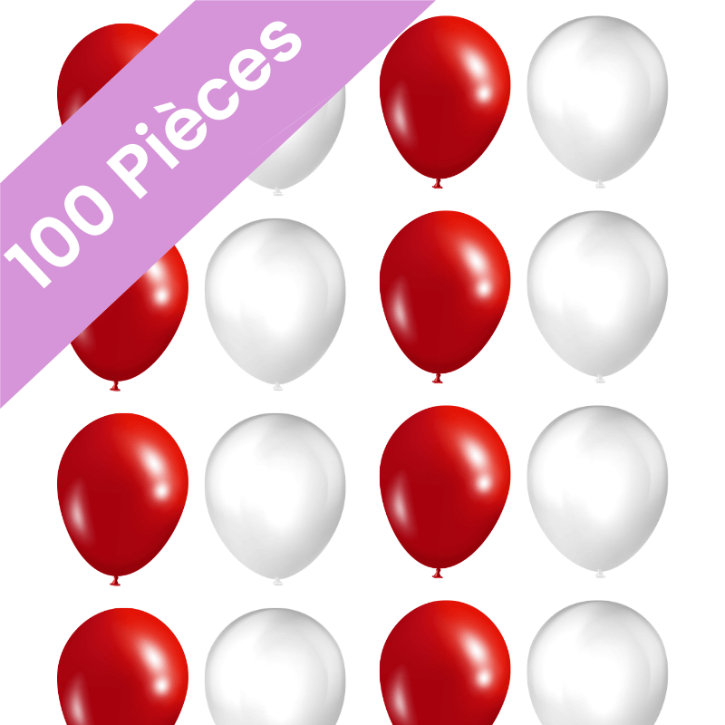 Arche De Ballon Rouge Et Blanc