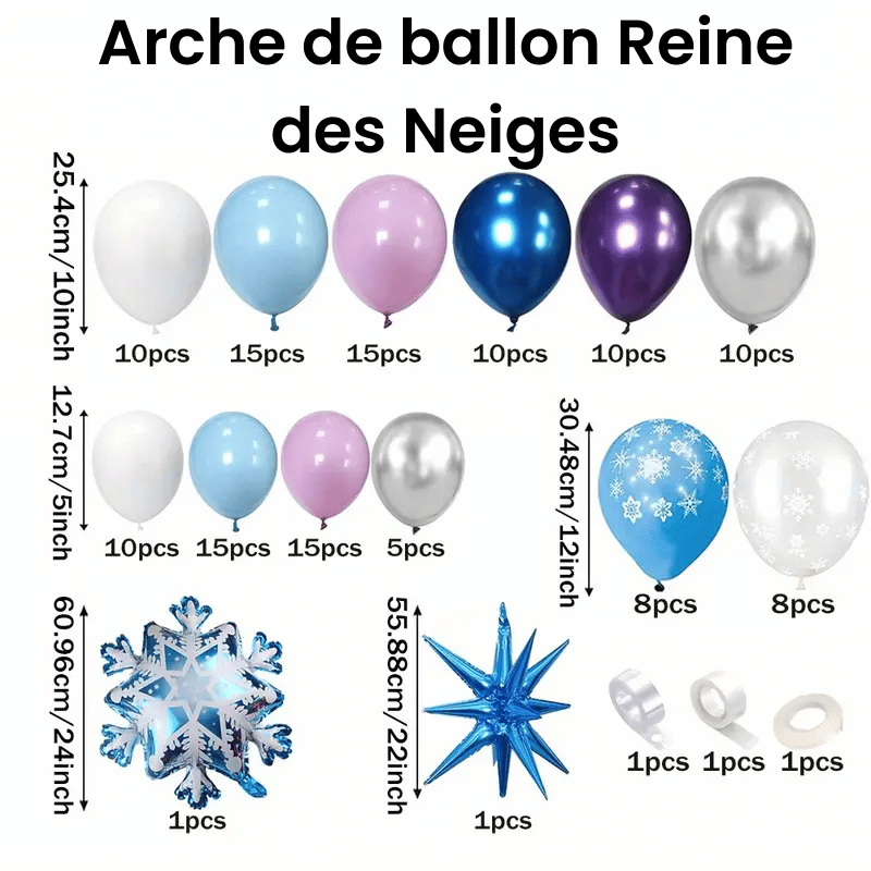 Arche De Ballon Reine Des Neiges